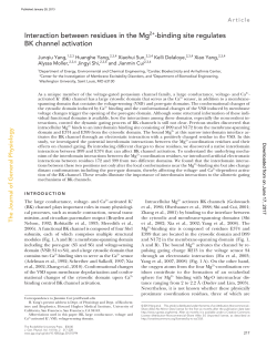 Interaction between residues in the Mg2+