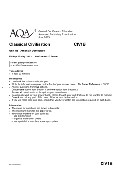 Athenian Democracy June 2013