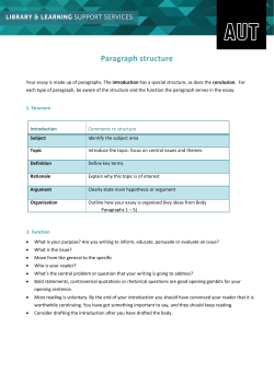Paragraph structure
