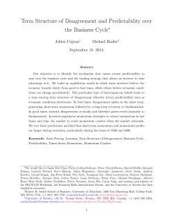 Term Structure of Disagreement and Predictability over the Business