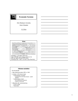 Economic Systems - Ohio Wesleyan University