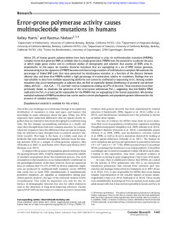 Error-prone polymerase activity causes multinucleotide mutations in