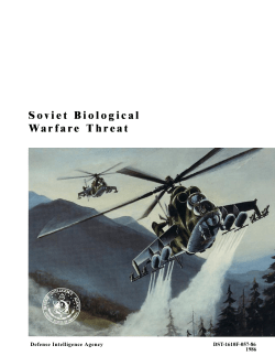 DIA Report on Soviet Biological Warfare Threat