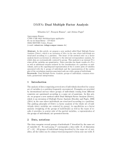DMFA: Dual Multiple Factor Analysis