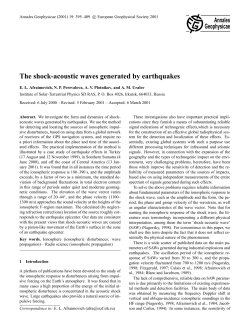 The shock-acoustic waves generated by earthquakes