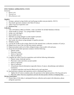 FINE NEEDLE ASPIRATIONS&ndash;CYSTS Synonyms Breast cysts