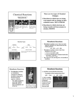 L1 - Redox Reactions
