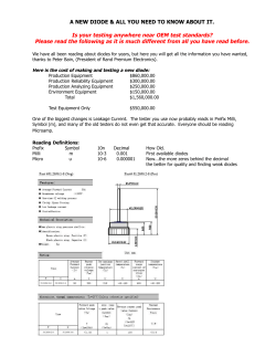 New Diodes - Vensel Enterprises