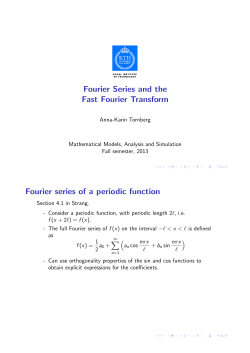 Fourier Series and FFT