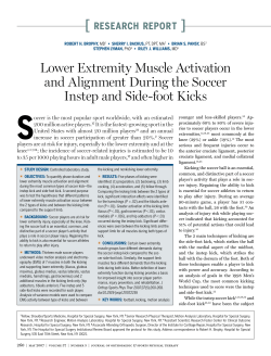 Lower Extremity Muscle Activation and Alignment During the Soccer
