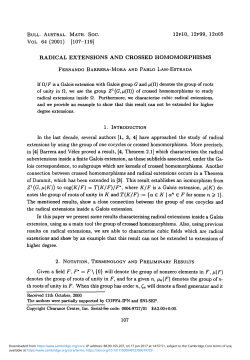 Radical extensions and crossed homomorphisms