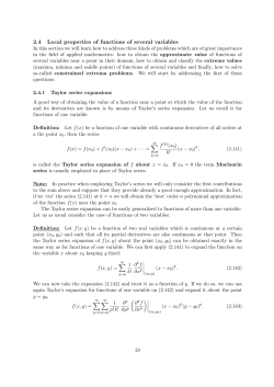2.4 Local properties of functions of several variables
