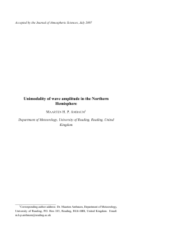 Unimodality of wave amplitude in the N. Hemisphere
