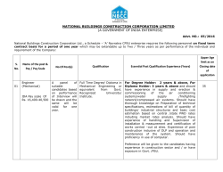 NATIONAL BUILDINGS CONSTRUCTION CORPORATION LIMITED