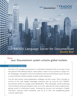 TRADOS Language Server for Documentum