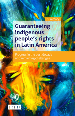 Guaranteeing indigenous people`s rights in Latin America