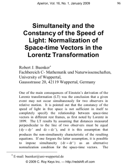 Simultaneity and the Constancy of the Speed of Light