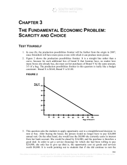 chapter 3 the fundamental economic problem: scarcity and choice