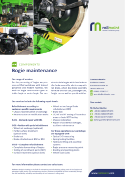Bogie maintenance