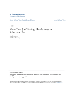 More Than Just Writing: Handedness and Substance Use