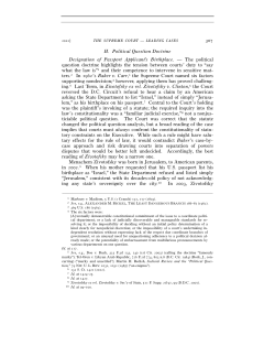 The political question doctrine high