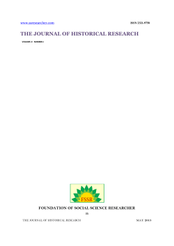 the journal of historical research