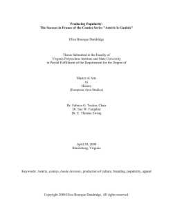 Producing Popularity: The Success in France of the Comics Series