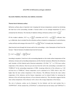 LECUTRE 31:Refractory and gas radiation