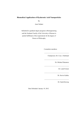 Biomedical Application of Hyaluronic Acid