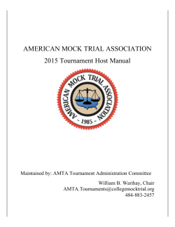 AMTA Host Manual - The American Mock Trial Association