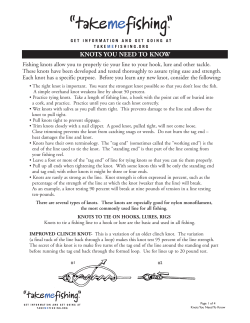 KNOTS YOU NEED TO KNOW