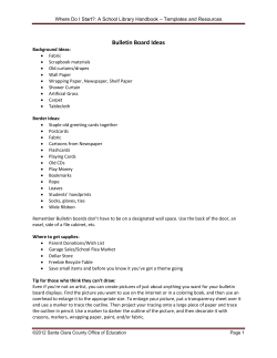Bulletin Board Ideas - Santa Clara County Office of Education