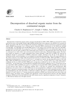 Decomposition of dissolved organic matter from the