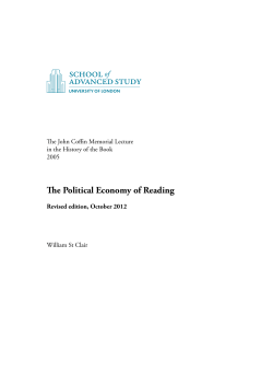 The Political Economy of Reading