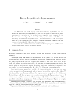 Forcing k-repetitions in degree sequences