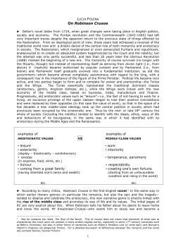 1 On Robinson Crusoe - Dipartimento di Lingue e Letterature