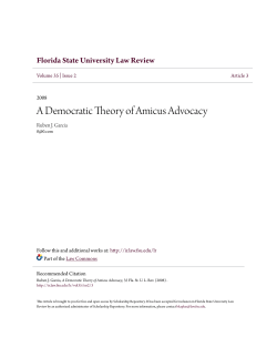 A Democratic Theory of Amicus Advocacy