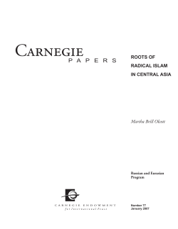 Roots of Radical Islam in Central Asia