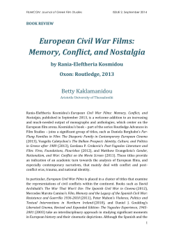 European Civil War Films: Memory, Conflict, and Nostalgia