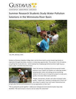 Summer Research Students Study Water Pollution Solutions in the