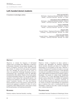 Left-handed dental students