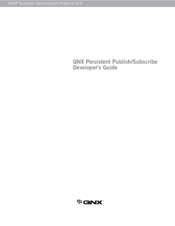Persistent Publish/Subscribe Developer`s Guide