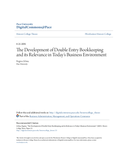 The Development of Double Entry Bookkeeping and its Relevance