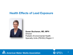 Health Effects of Lead Exposure - American Public Health Association