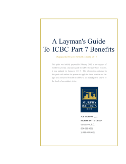 A Layman`s Guide To ICBC Part 7 Benefits