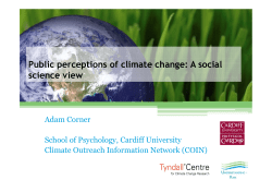 Public perceptions of climate change: A social science view
