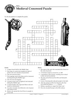 Medieval Crossword Puzzle