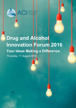 Drug and Alcohol Innovation Forum 2016