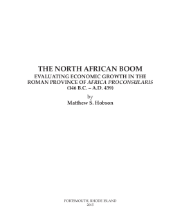 the north african boom - Journal of Roman Archaeology