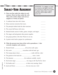 subject-verb agreement